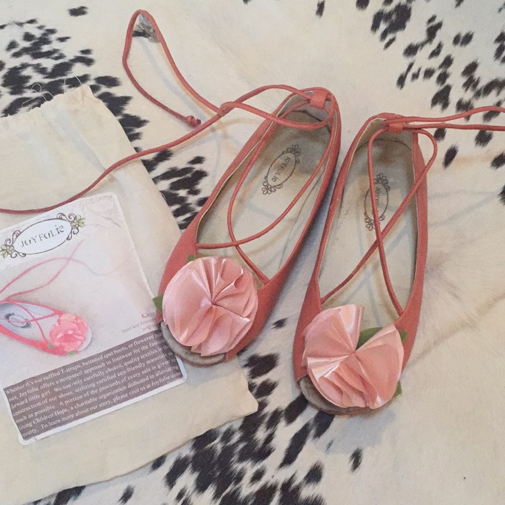 Joyfolie kaila peep toe ballet shoes